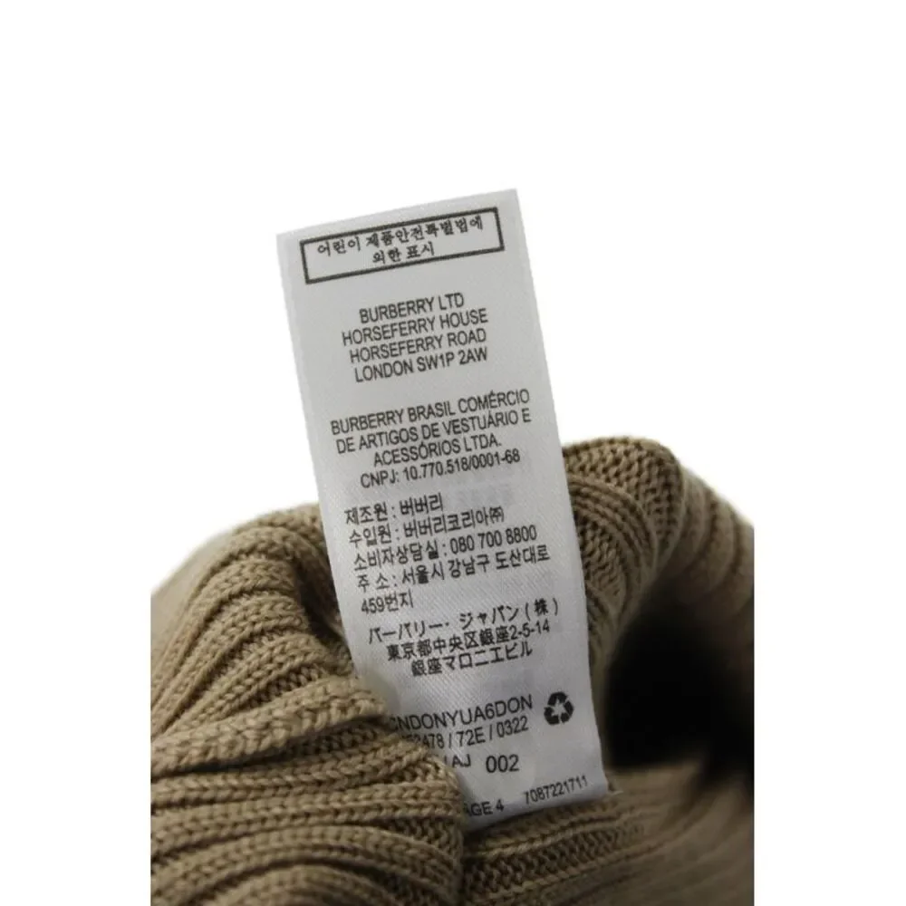 Burberry Girls Beige Striped Wool Pencil Midi Skirt Size 14